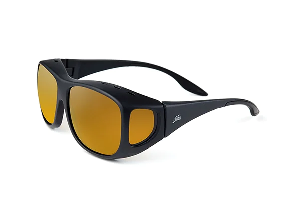 OverWraps FitOver Polarized Glasses, amber