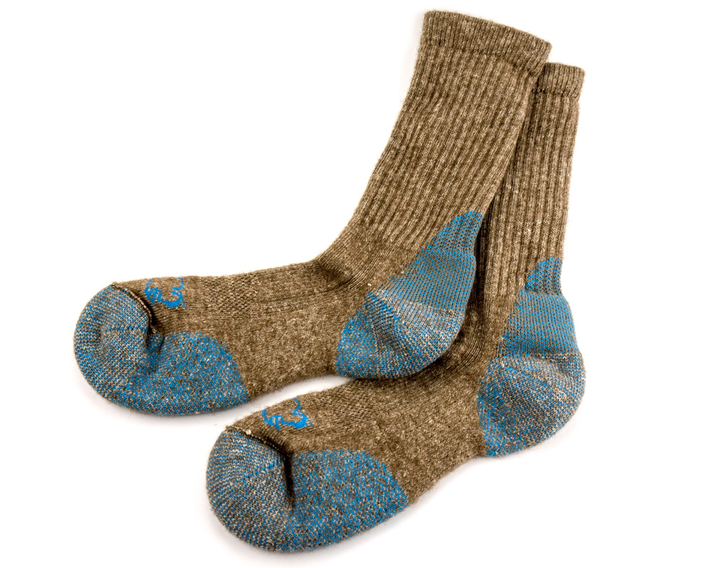 Bison/Silk Crew Socks