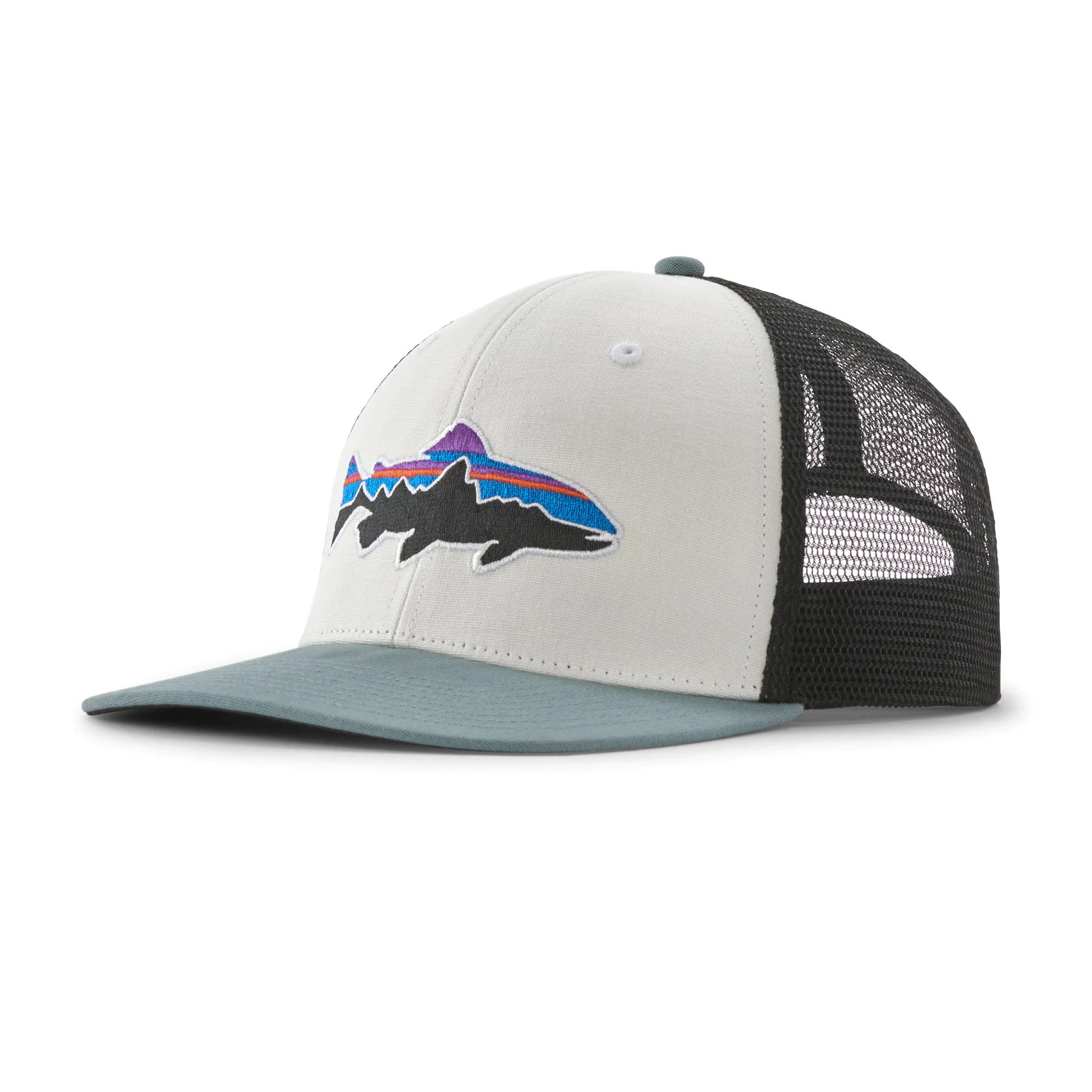 Fitz Roy Trout Trucker Hat (white/blue sage)