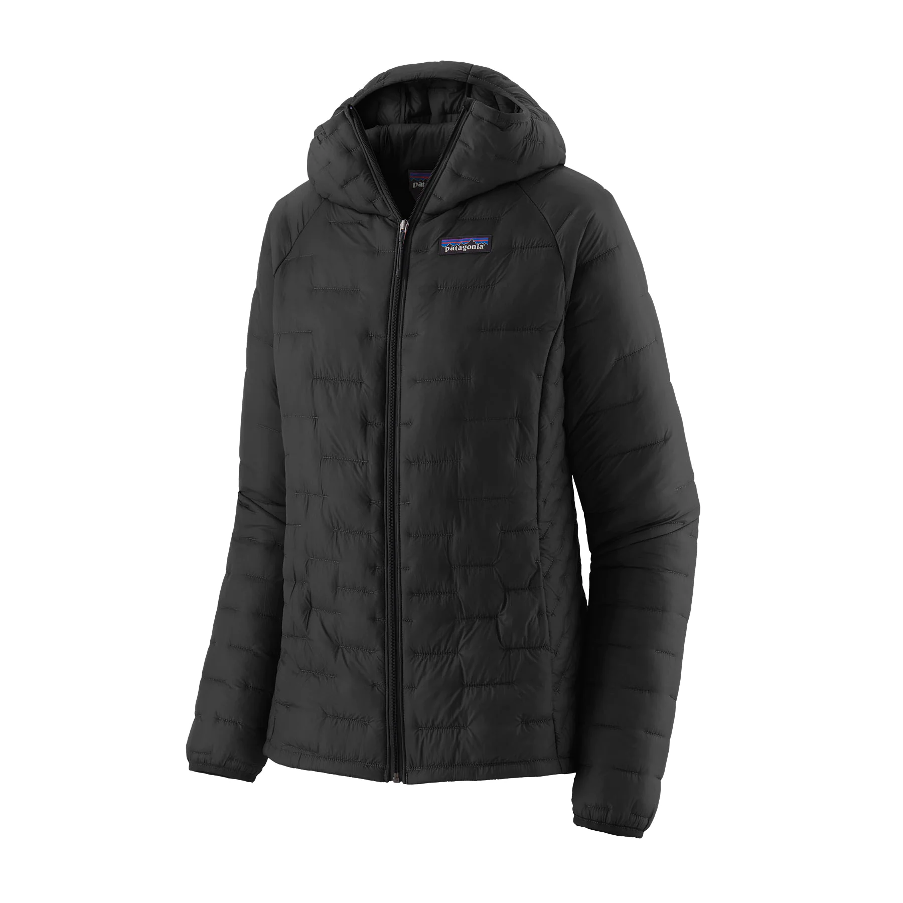 Womens Micro Puff Hoody (black)