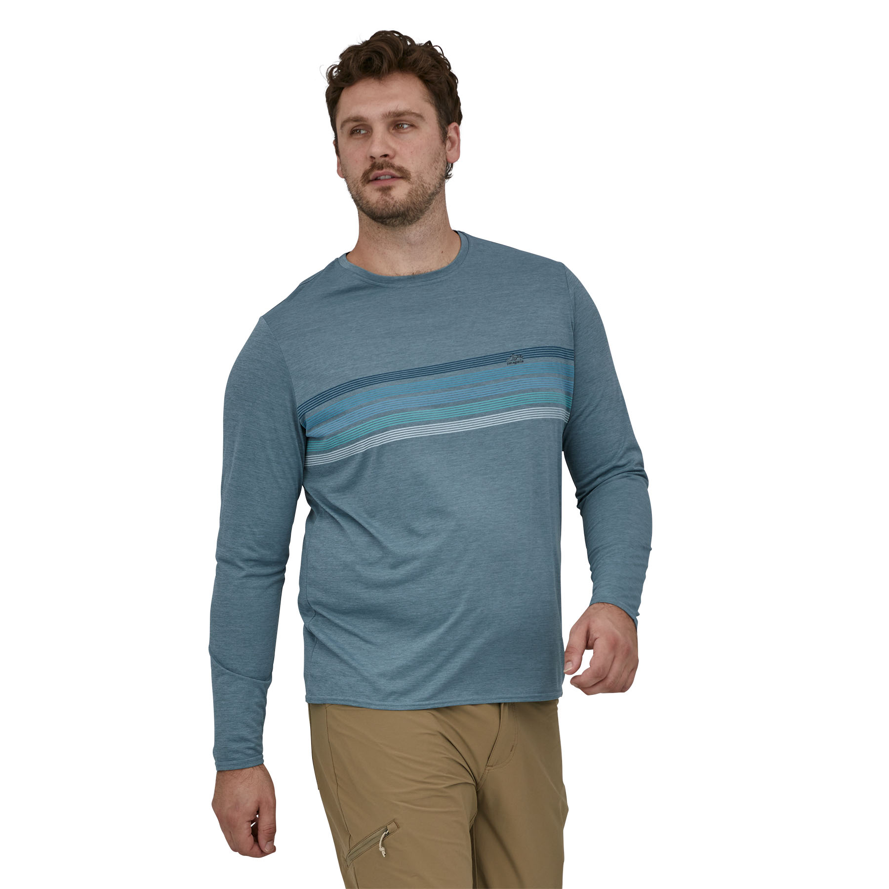 Men's L/S Cap Cool Daily Graphic Shirt (Light Plume Grey) Men's L/S Cap Cool Daily Graphic Shirt (Light Plume Grey)