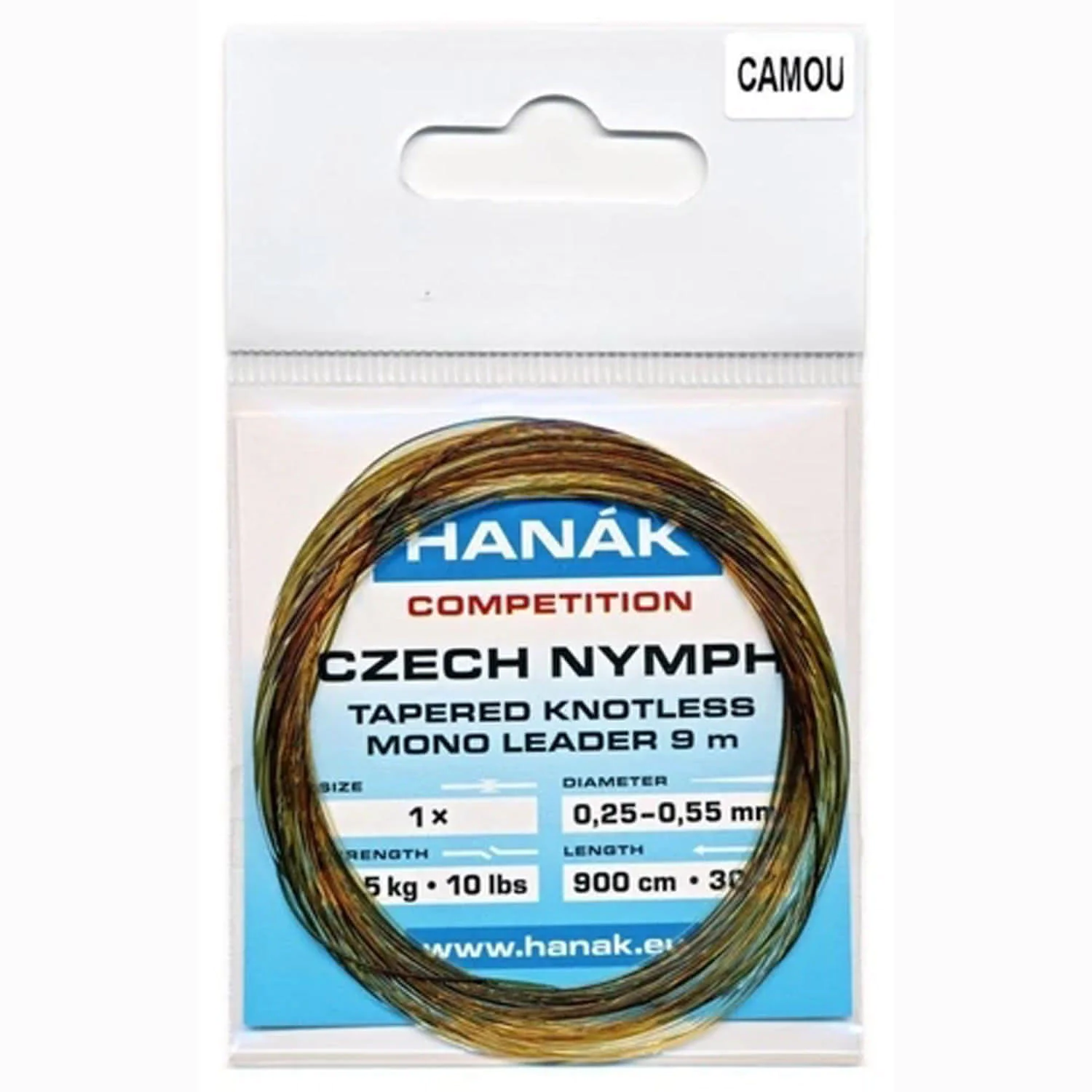 Czech Nymph Tapered Knotless Mono Leader (camou) Czech Nymph Tapered Knotless Mono Leader (camou)