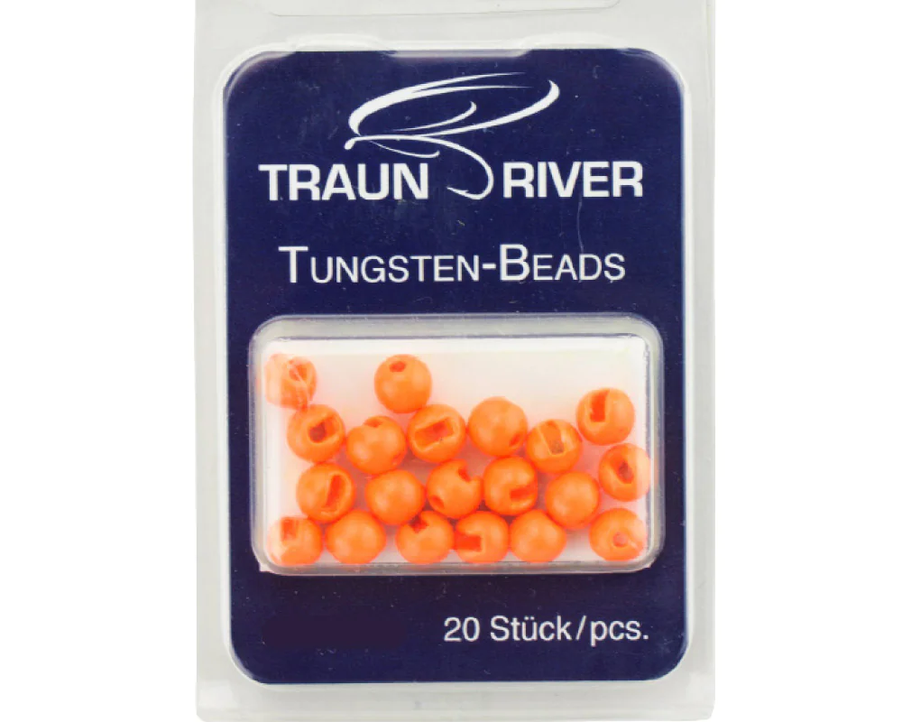Tungsten Beads (fluoro-orange) Diameter: 3.3 mm Tungsten Beads (fluoro-orange) Diameter: 3.3 mm
