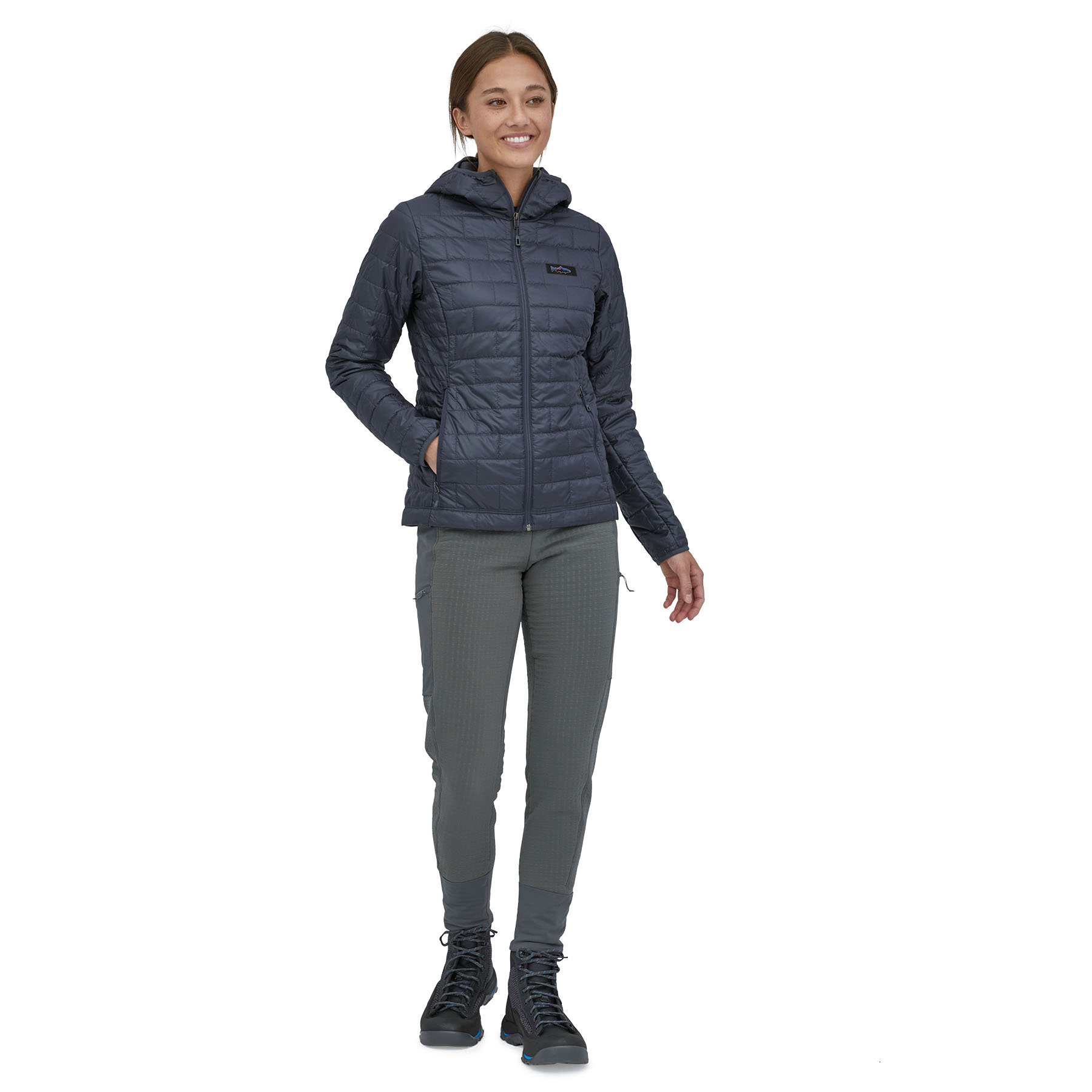 Women's Nano Puff Fitz Roy Trout Hoody (smolder blue)