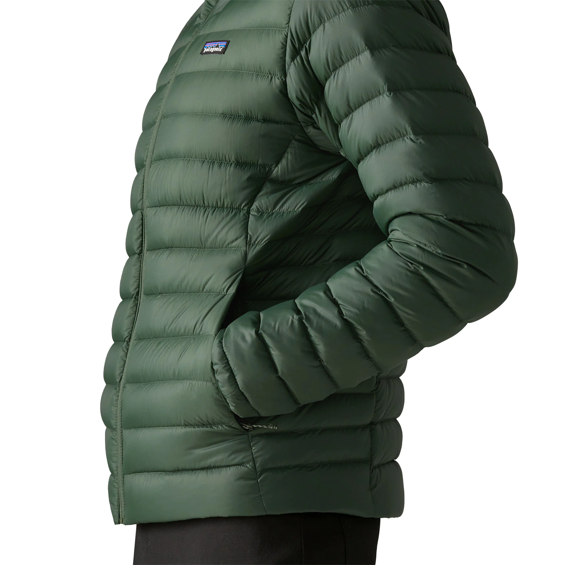 Pufferjacke, Grün, Kuschelschicht, Isoliert, Reißverschlusstasche