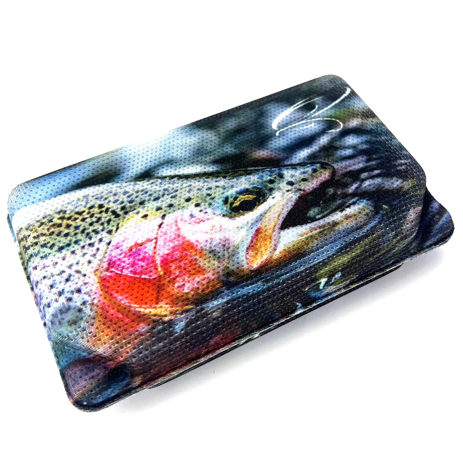 Fly Box with a Salmoniden Look-Rainbow Trout optic (large) Fly Box with a Salmoniden Look-Rainbow Trout optic (large)