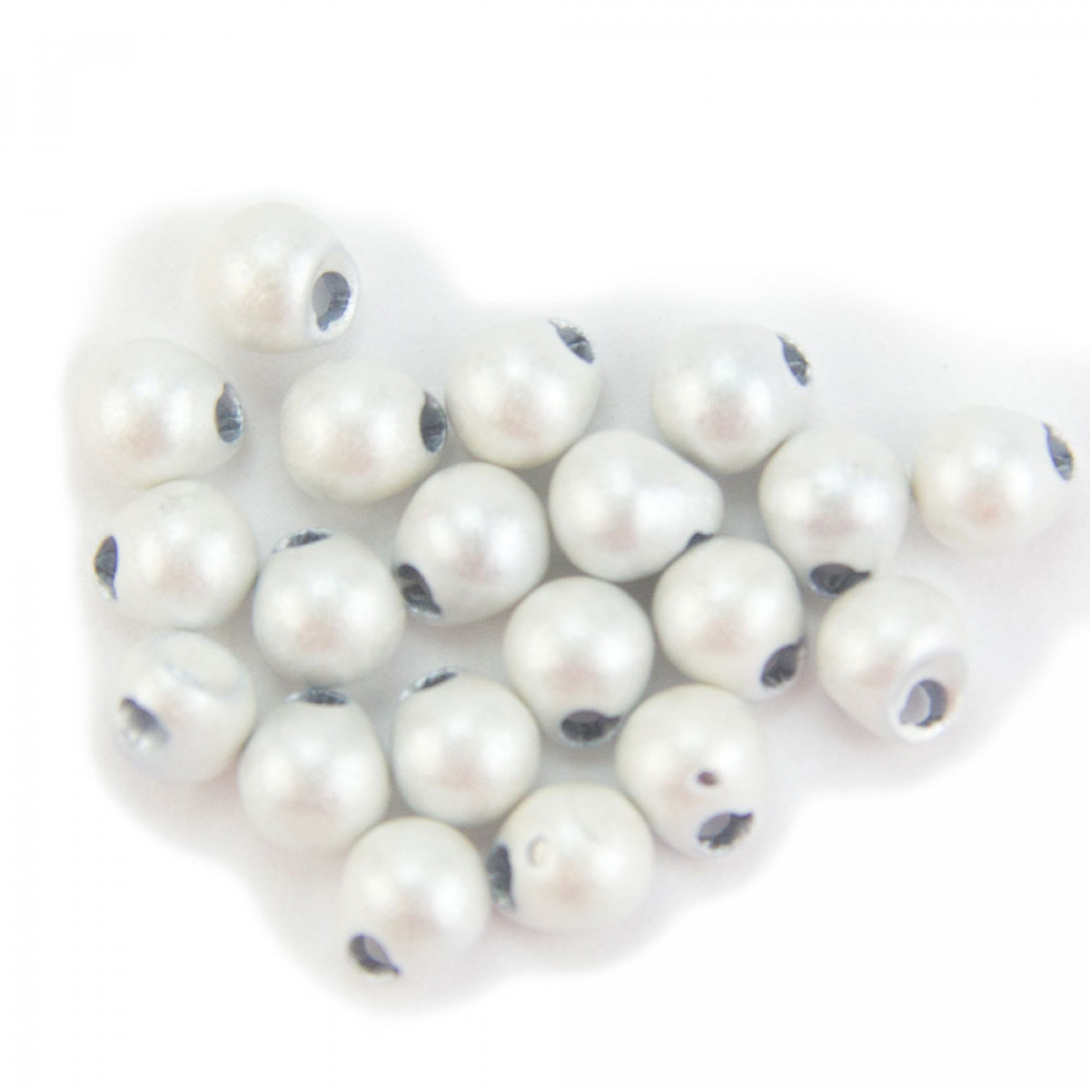 Tungsten Off Center Beads (pearl white)
