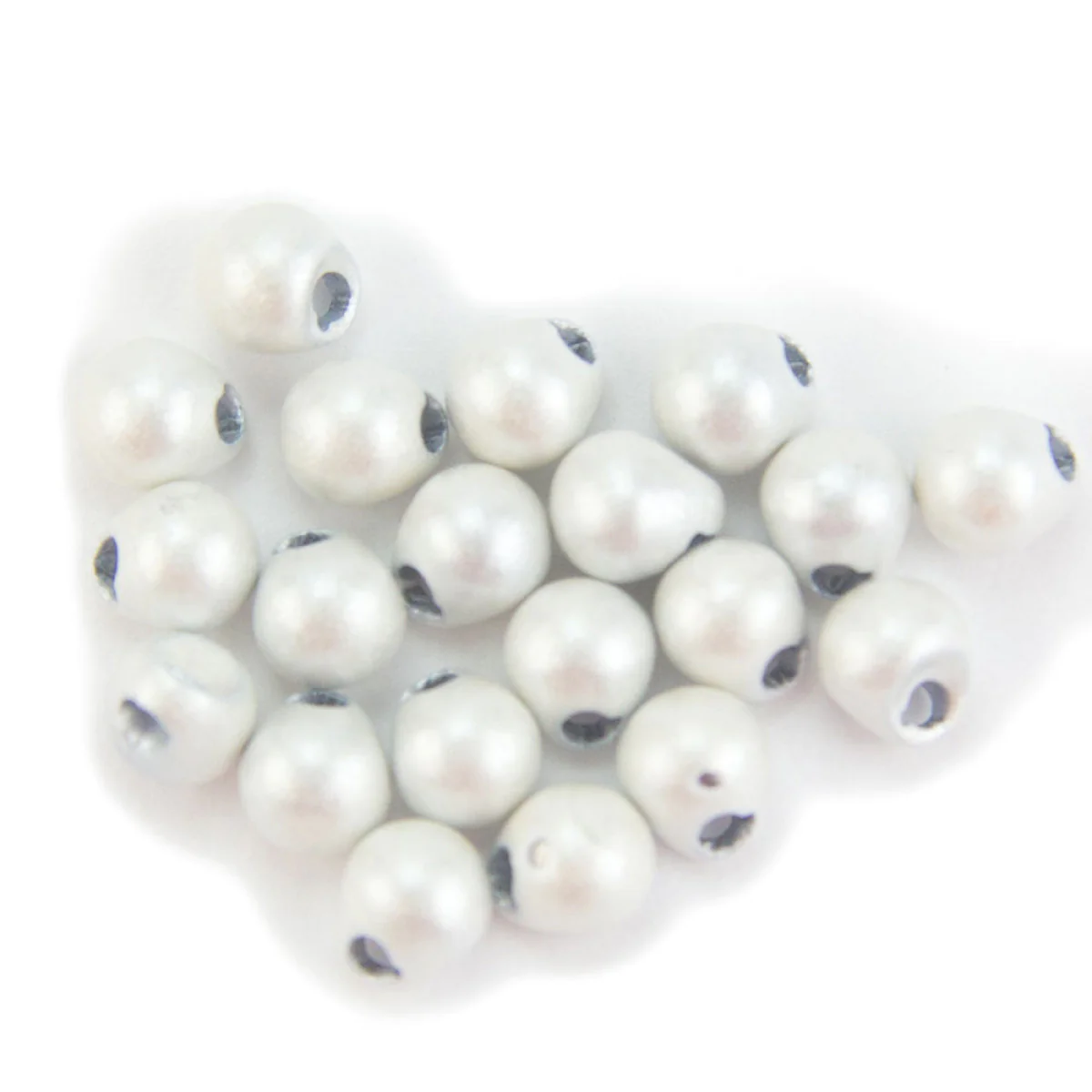 Tungsten Off Center Beads (pearl white) Tungsten Off Center Beads (pearl white)