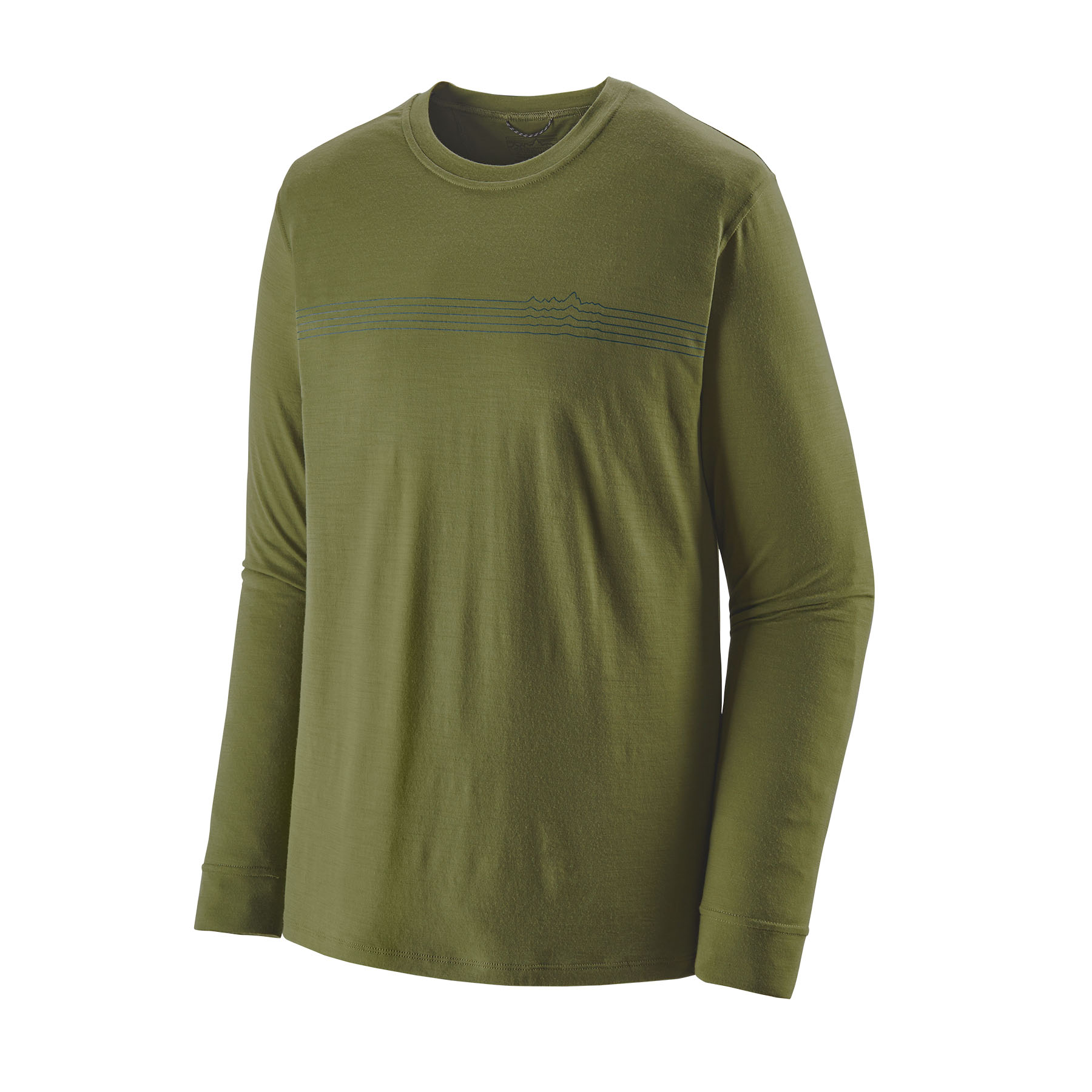 M's L/S Cap Cool Merino Graphic Shirt (palo green)