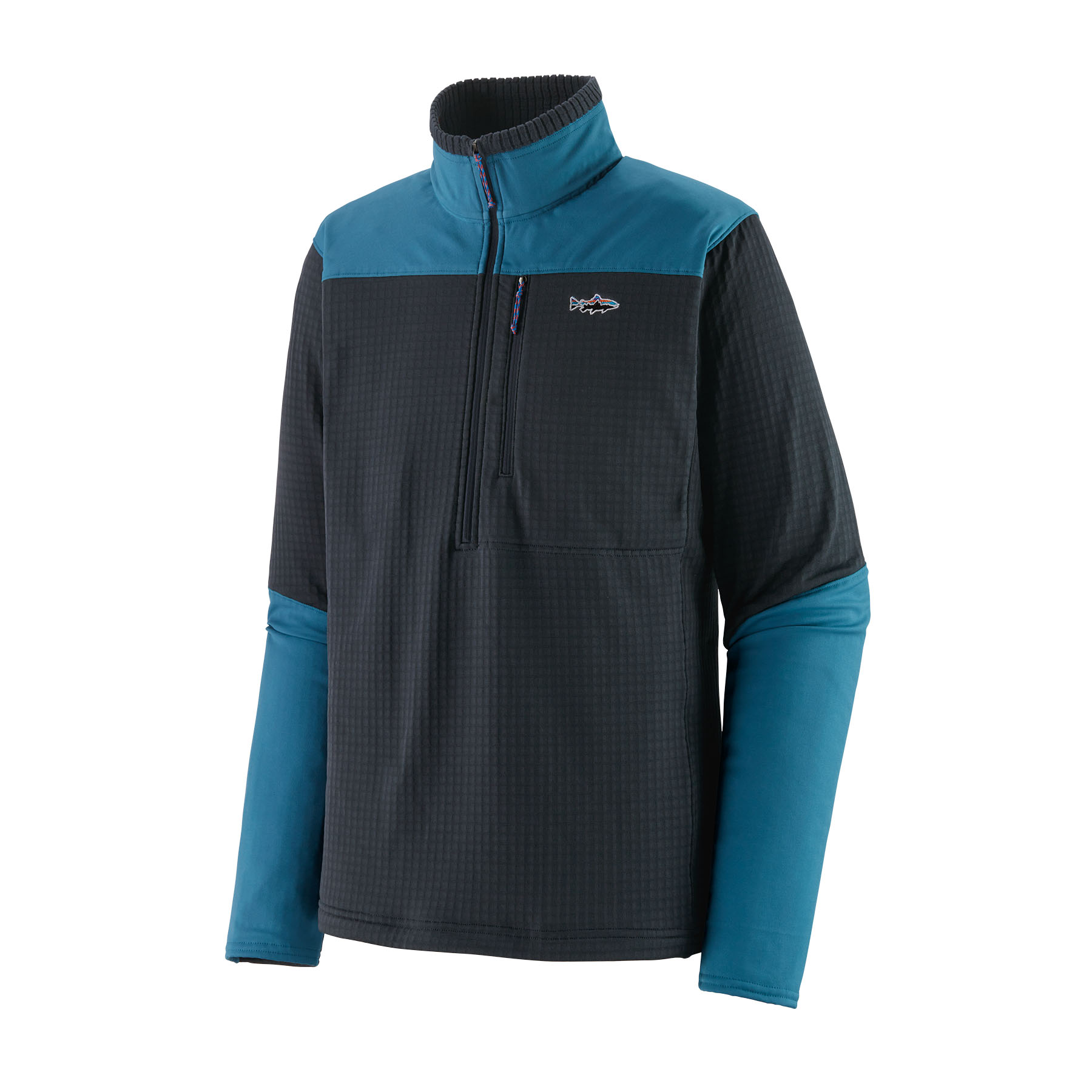 Men's Long-Sleeved R1 Fitz Roy 1/4-Zip (pitch blue)