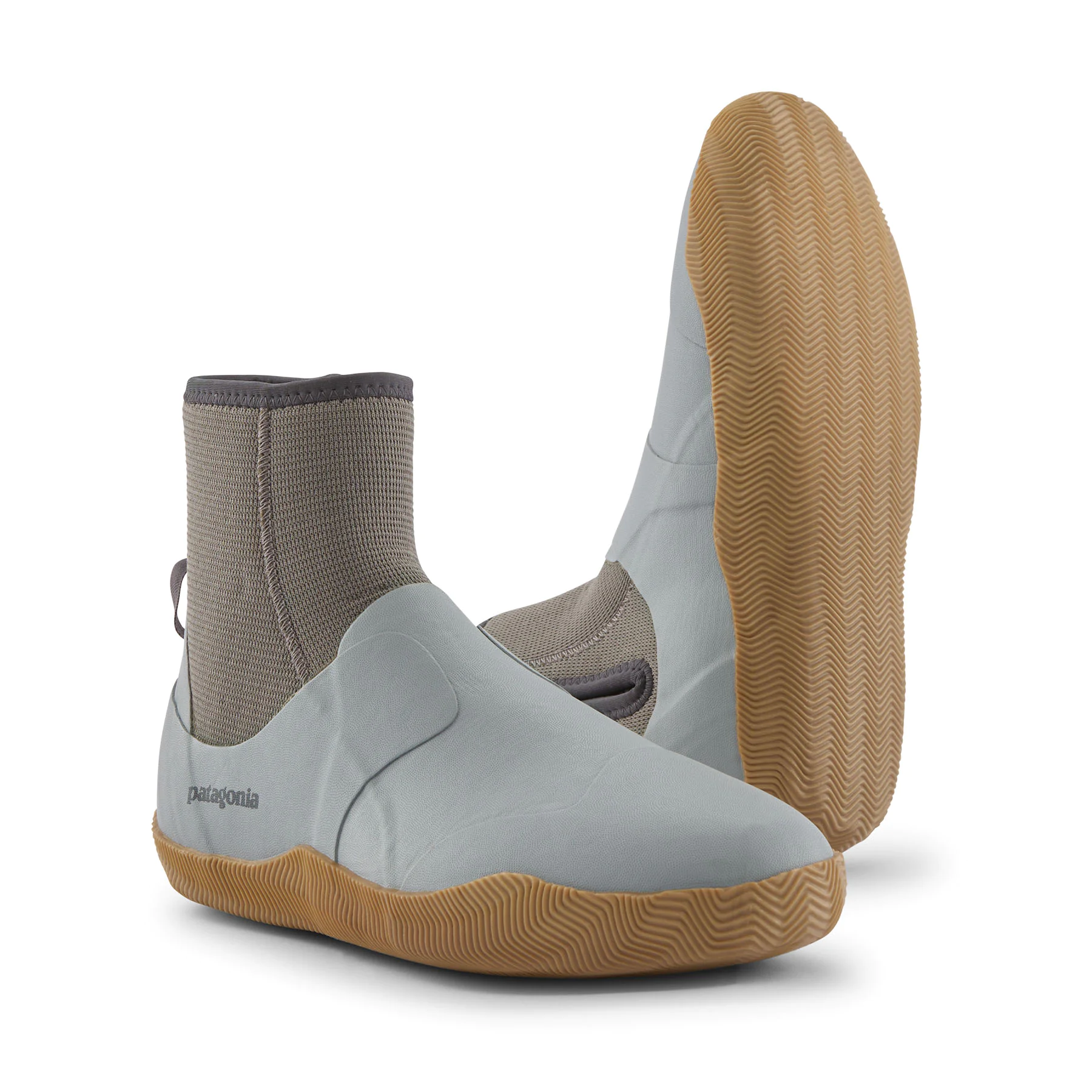 Wasserschuhe, Slip-on, Sockenschuh, Gummisohle, Grau