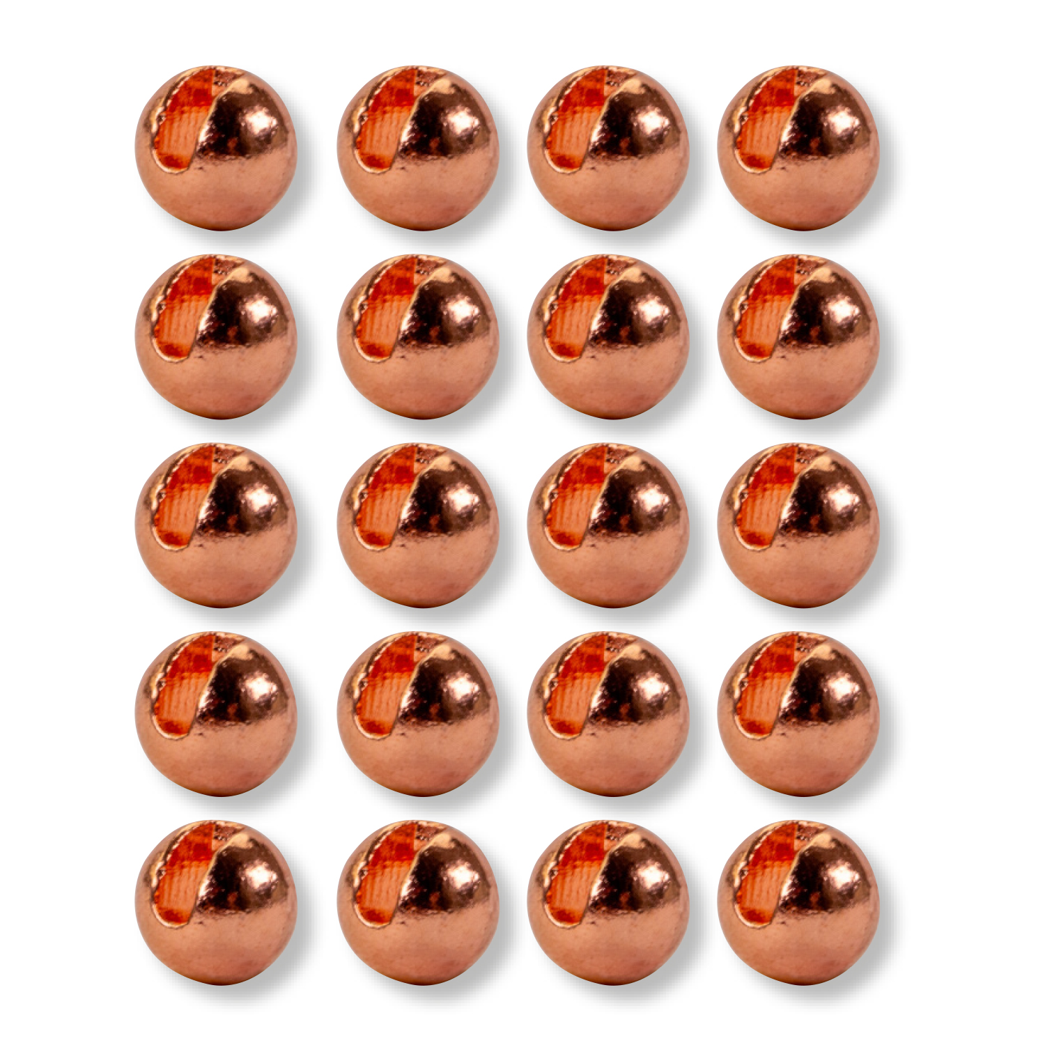 Slotted Tungsten Beads (copper)