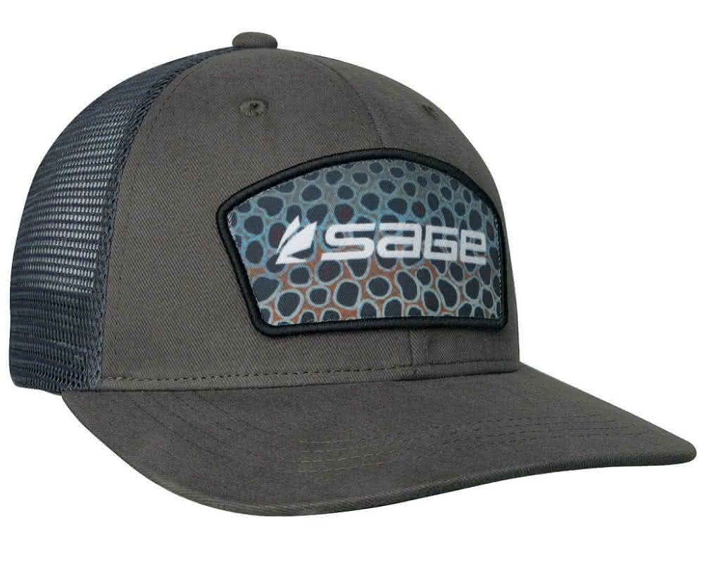 Patch Trucker Hat (Green-Brown Trout)