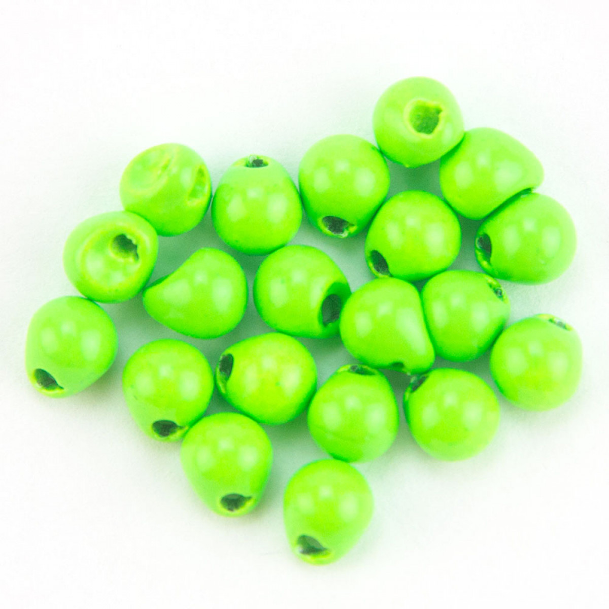 Tungsten Off Center Beads (fluoro-green)