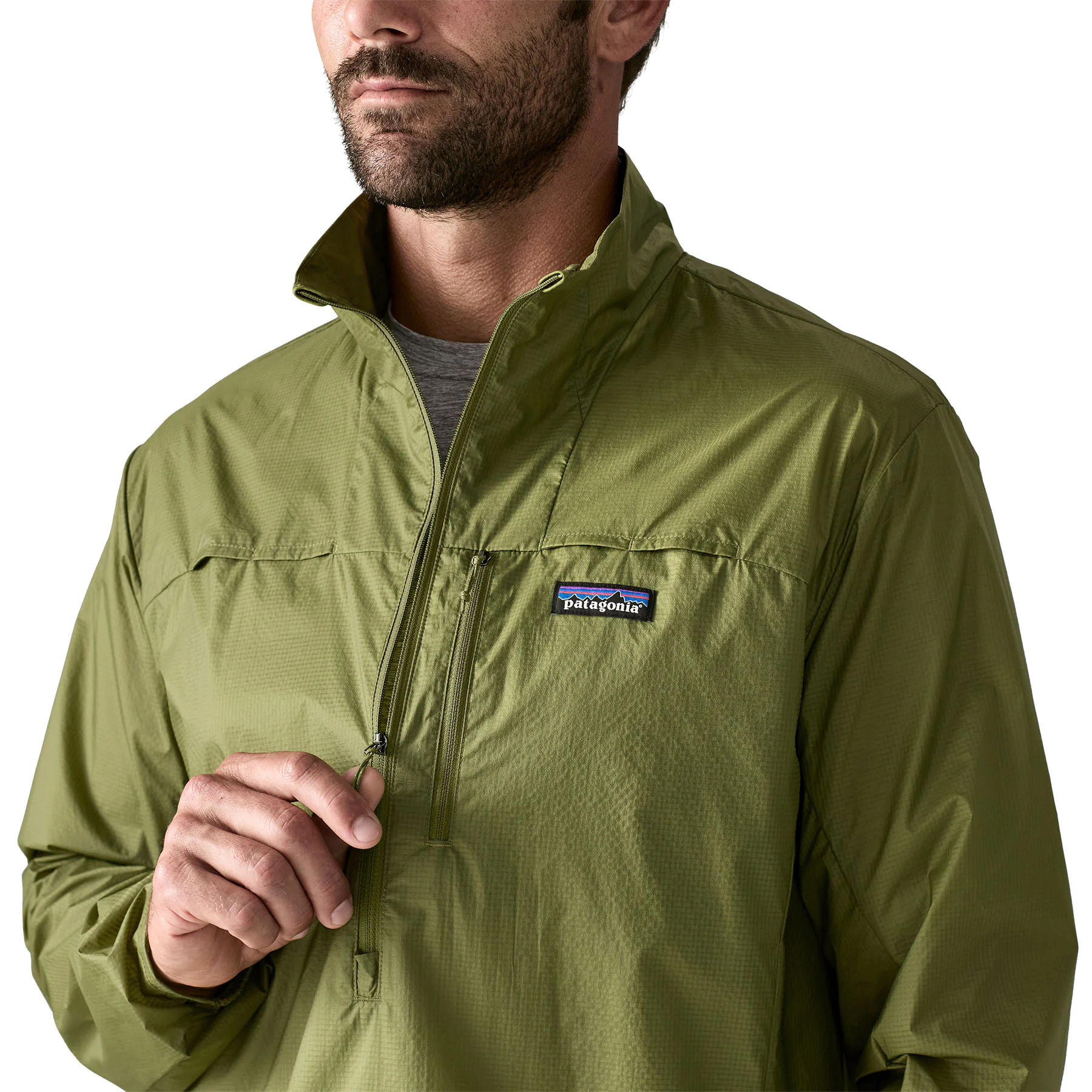 M's Houdini Stash 1/2-Zip Pullover (caper green)