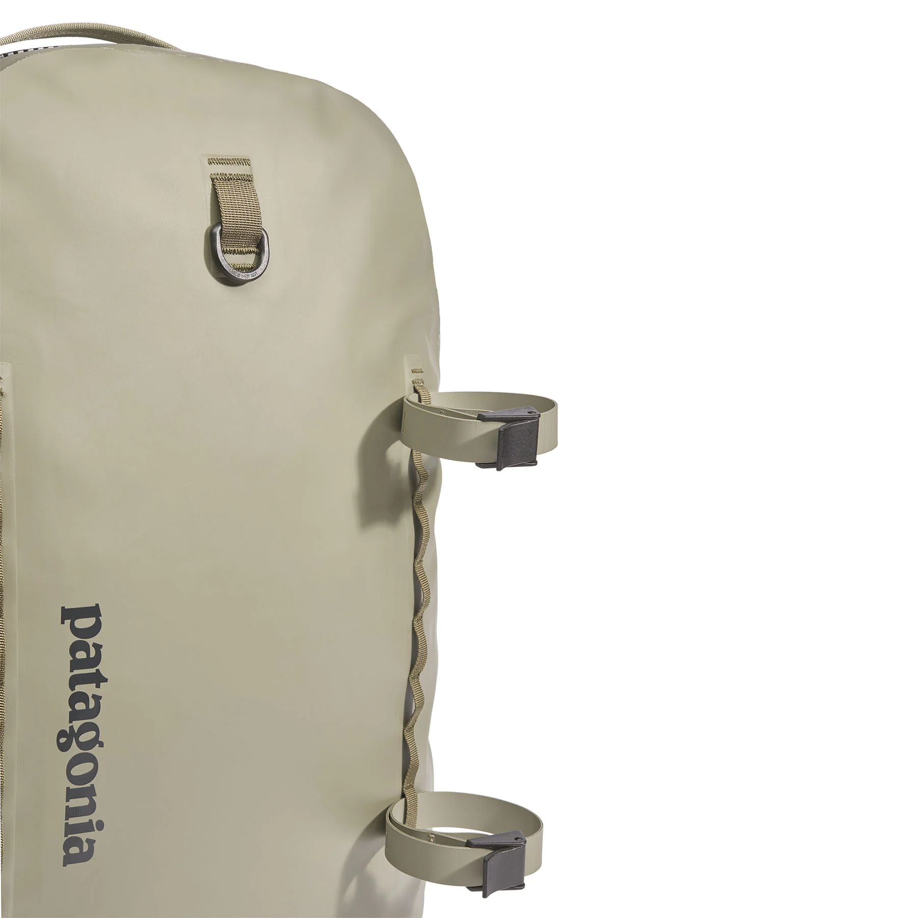 Rucksack, Beige, Rolltop, Kordel, Träger