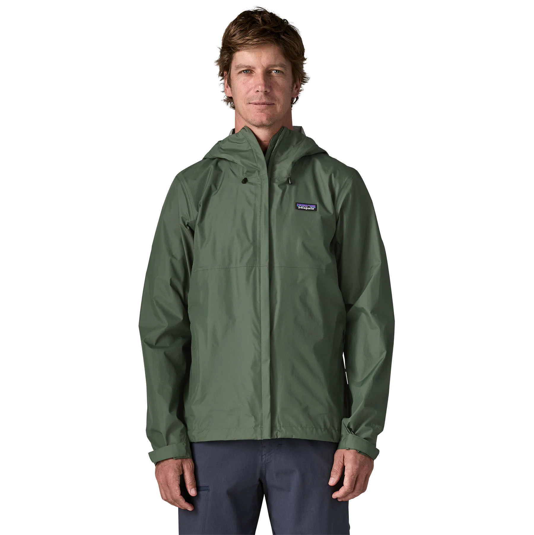 Herrenjacke, Kapuze, Reißverschluss, Olivgrün, Outdoorjacke