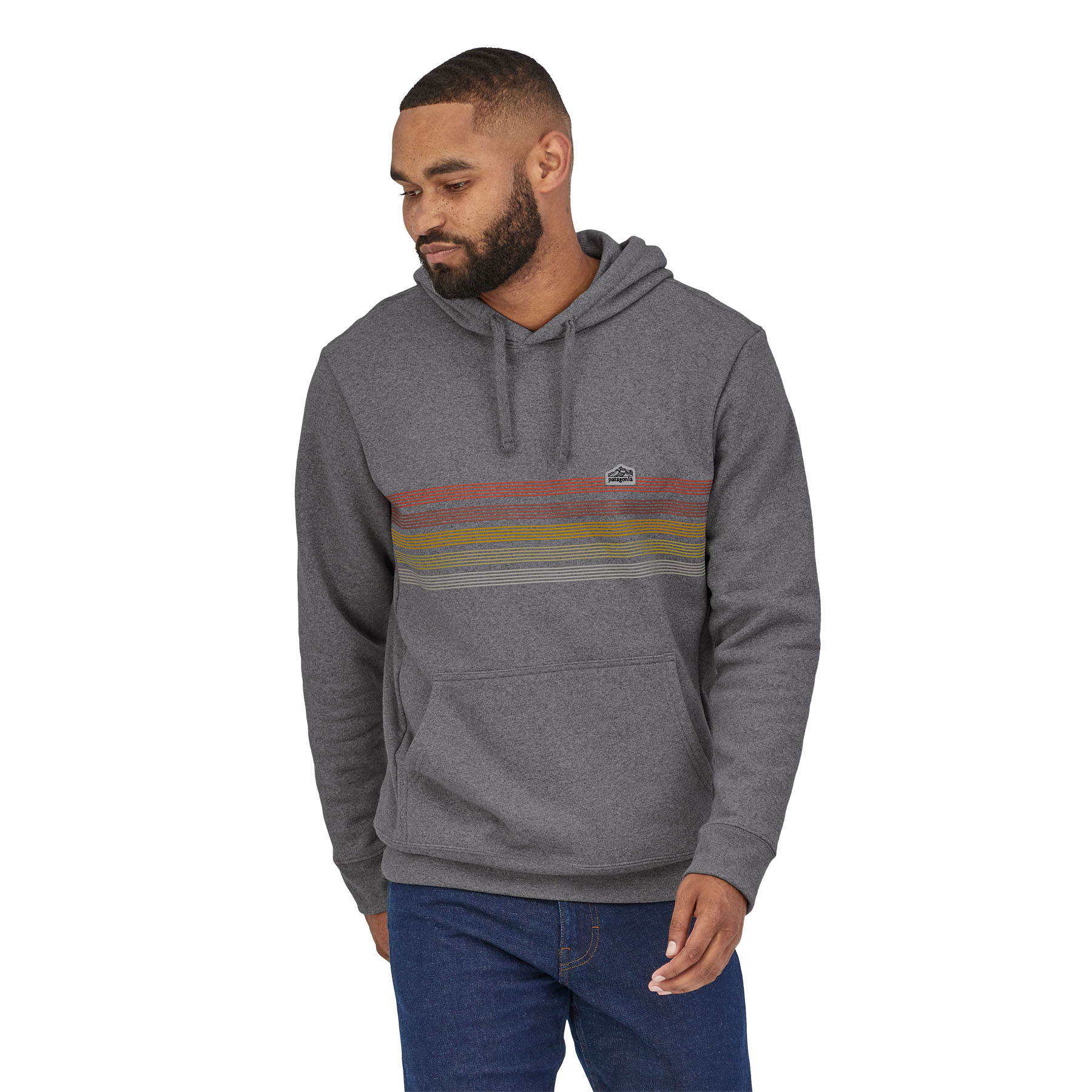 Line Logo Ridge Stripe Uprisal Hoody (gravel heather) Line Logo Ridge Stripe Uprisal Hoody (gravel heather)