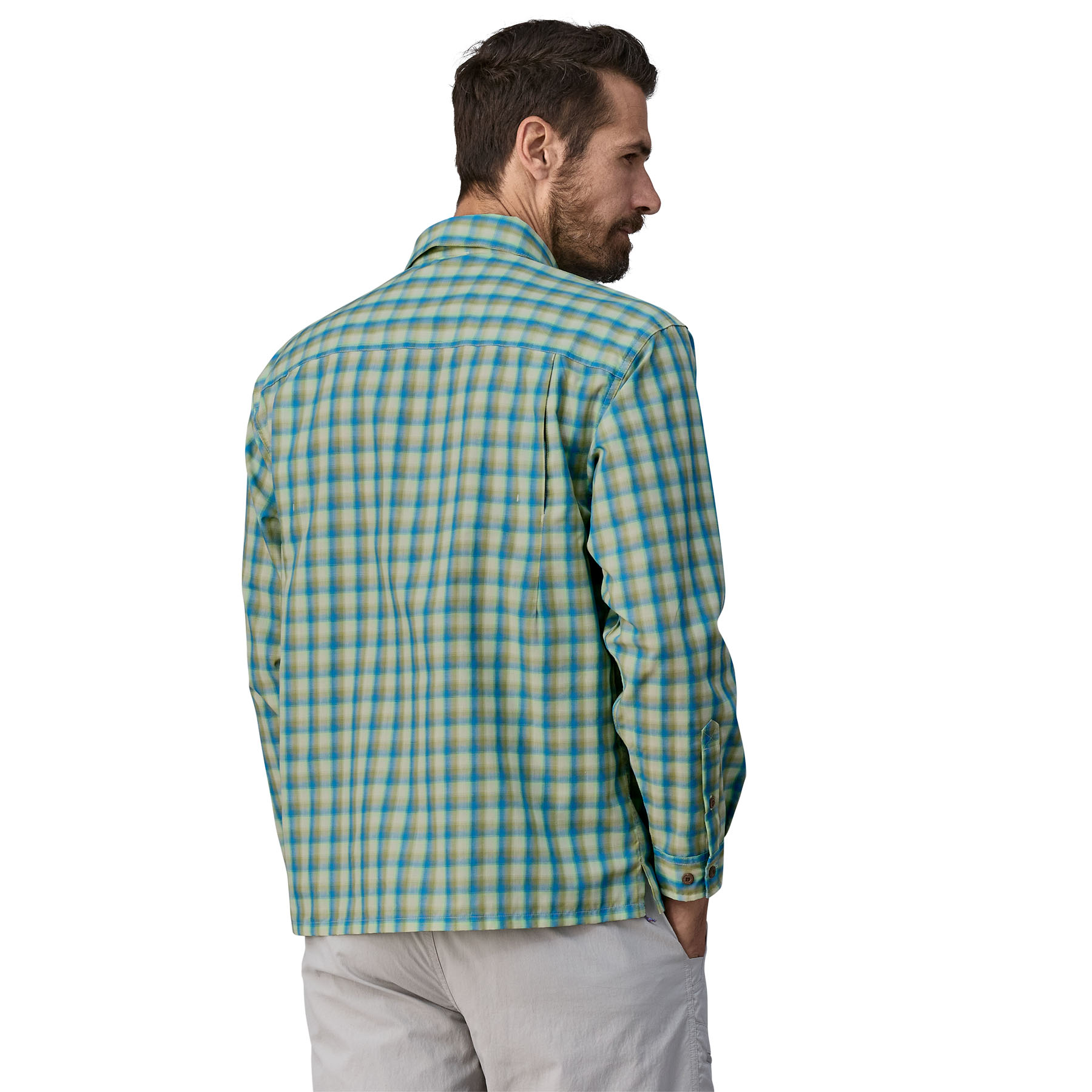 Men's L/S Island Hopper Shirt (Mirrored: Vessel Blue)