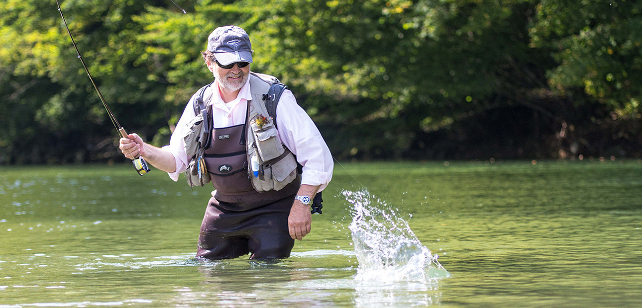 Rudi Heger Fliegenfischen Deutsche Traun traditionell Rudi Heger Fliegenfischen Deutsche Traun traditionell