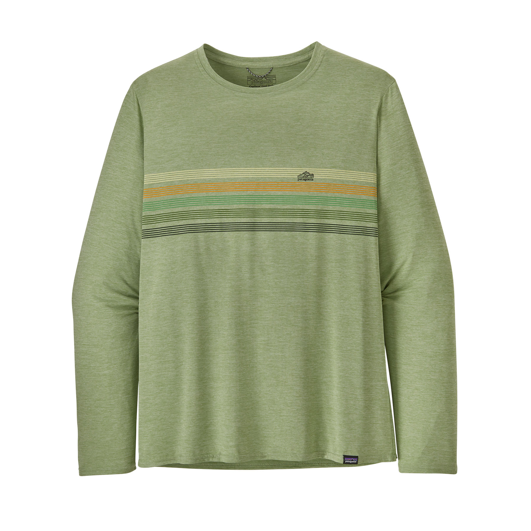 Men's L/S Cap Cool Daily Graphic Shirt (salvia green)