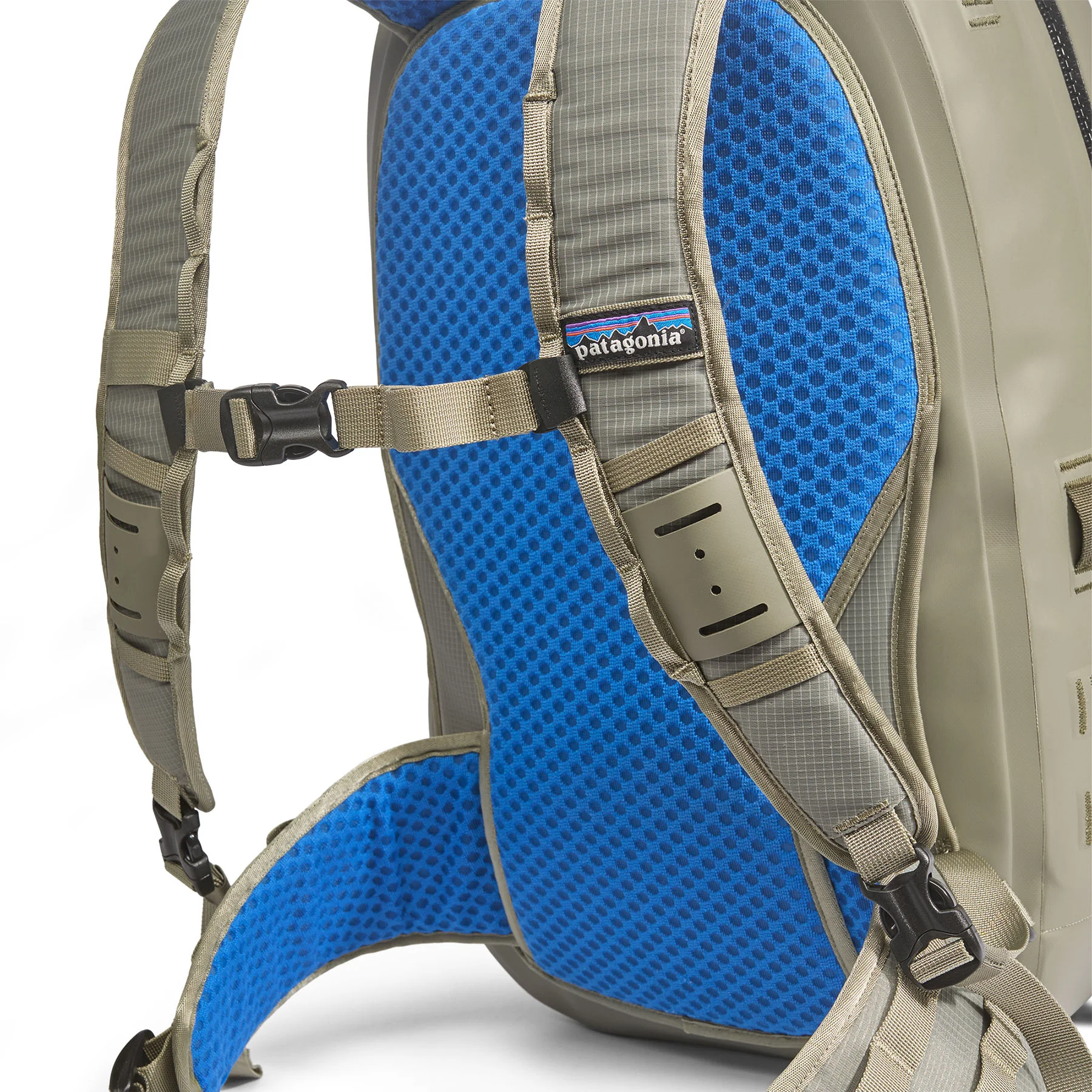 Rucksack, Rucksack-Tragesystem, Mesh-Pad, Rucksack-Träger, Patagonia-Logo