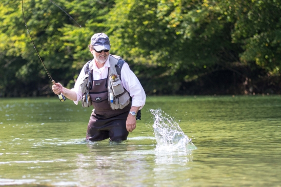 Rudi Heger Fliegenfischen Deutsche Traun traditionell Rudi Heger Fliegenfischen Deutsche Traun traditionell