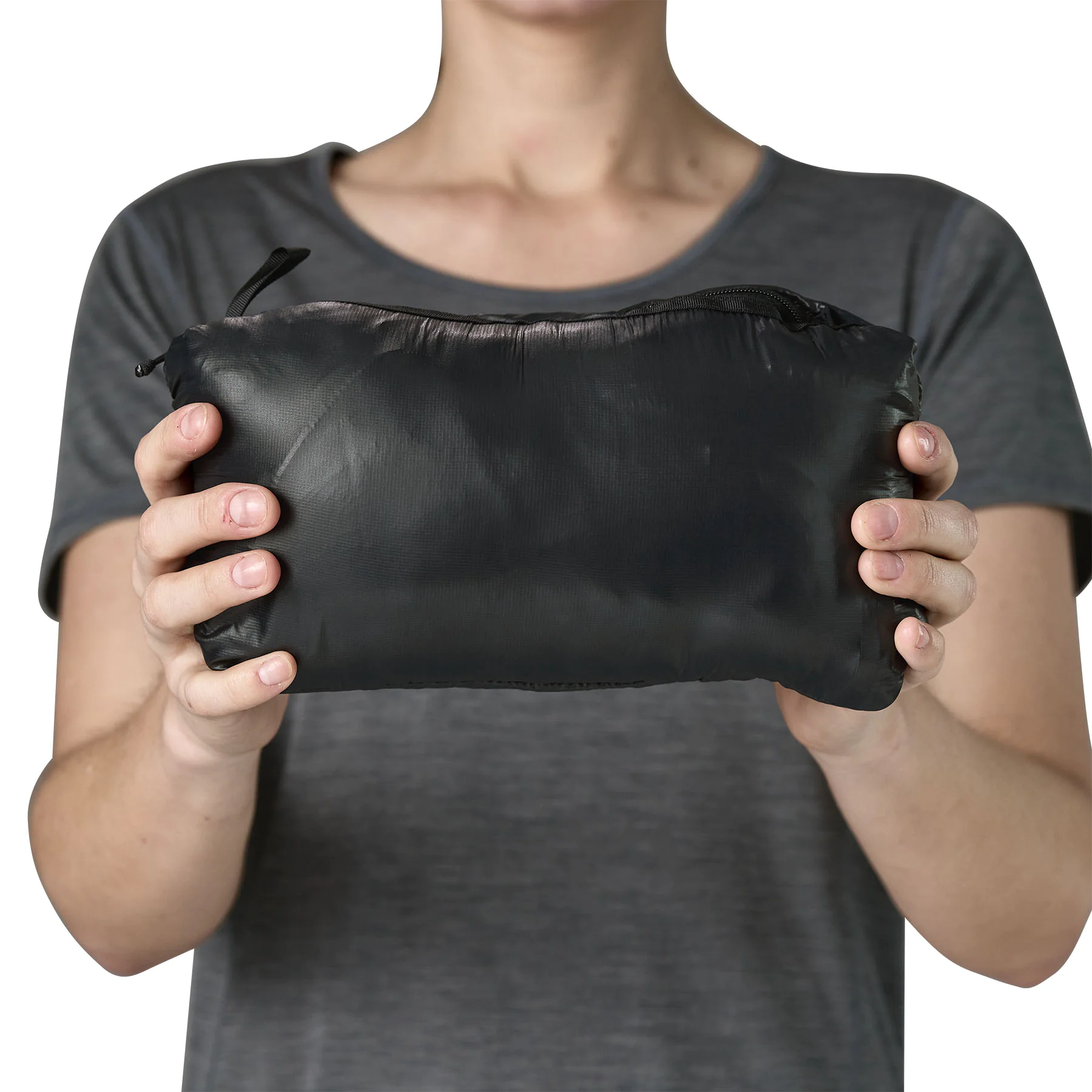 Womens Micro Puff Hoody (black)