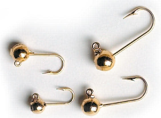 Jig Hooks with Gold Heads extra heavy