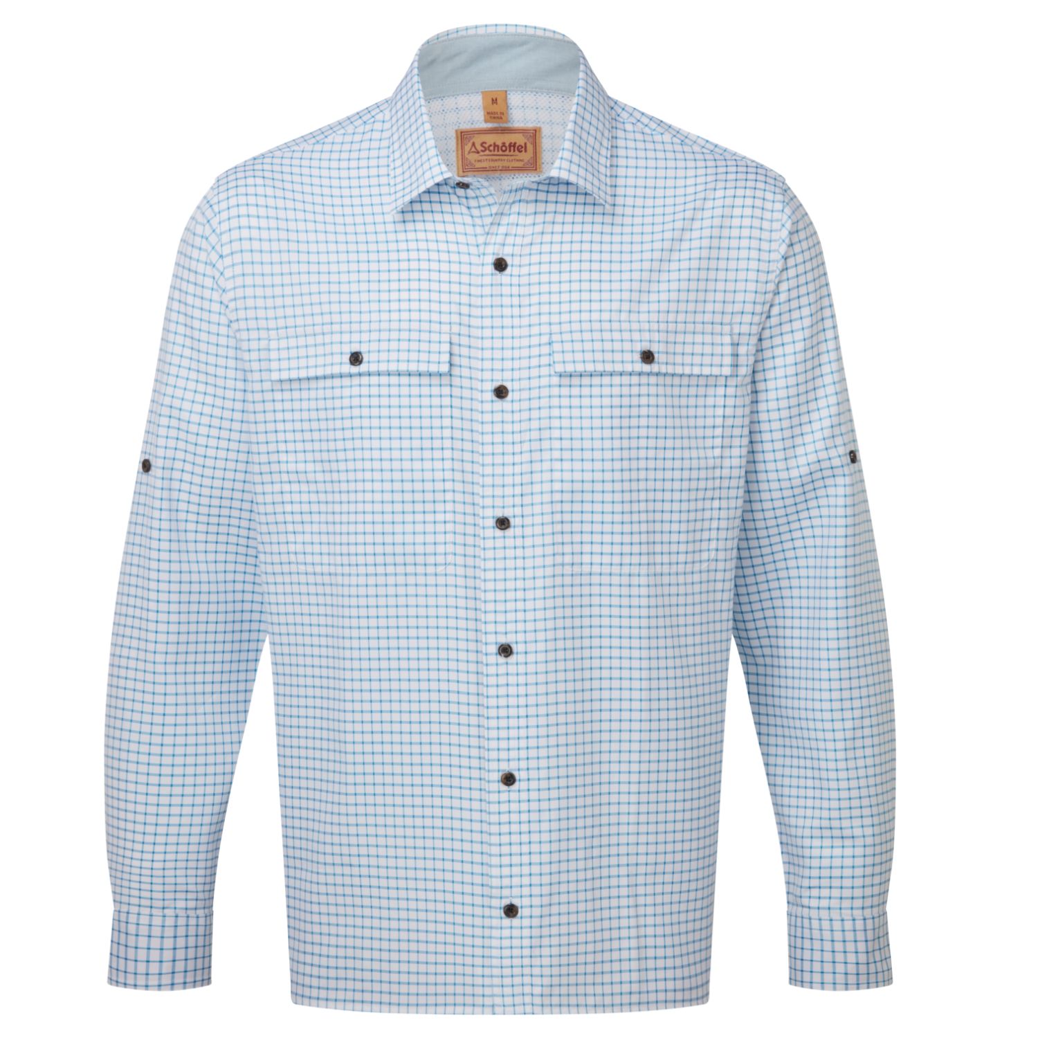 Findhorn Technical Fishing Shirt (mykonos blue check)