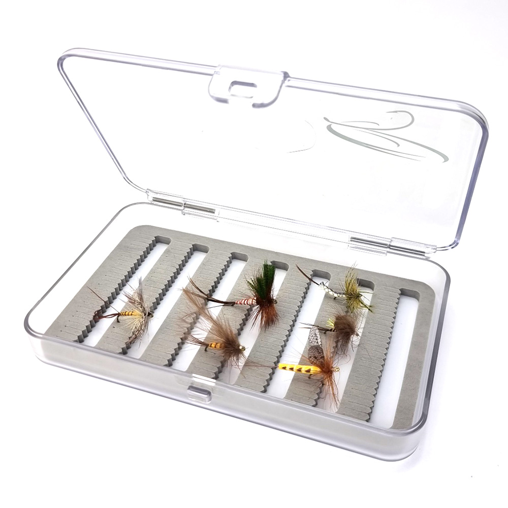 6 Mayflies in Clear Fly Box
