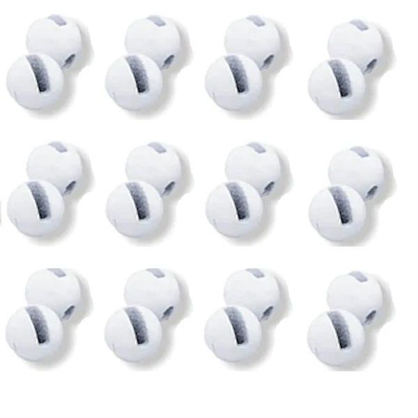 Tungsten Perlen geschlitzt (pearl white) Tungsten Perlen geschlitzt (pearl white)