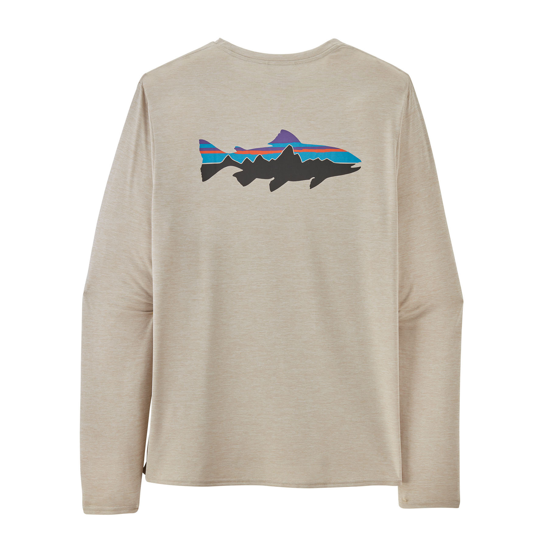 Longsleeve Cap Cool Daily Fish Graphic Shirt (Fitz Roy Trout: pumice)
