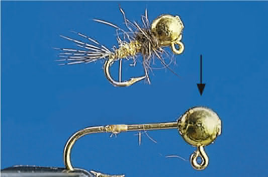 Jig Hooks with Gold Heads extra heavy