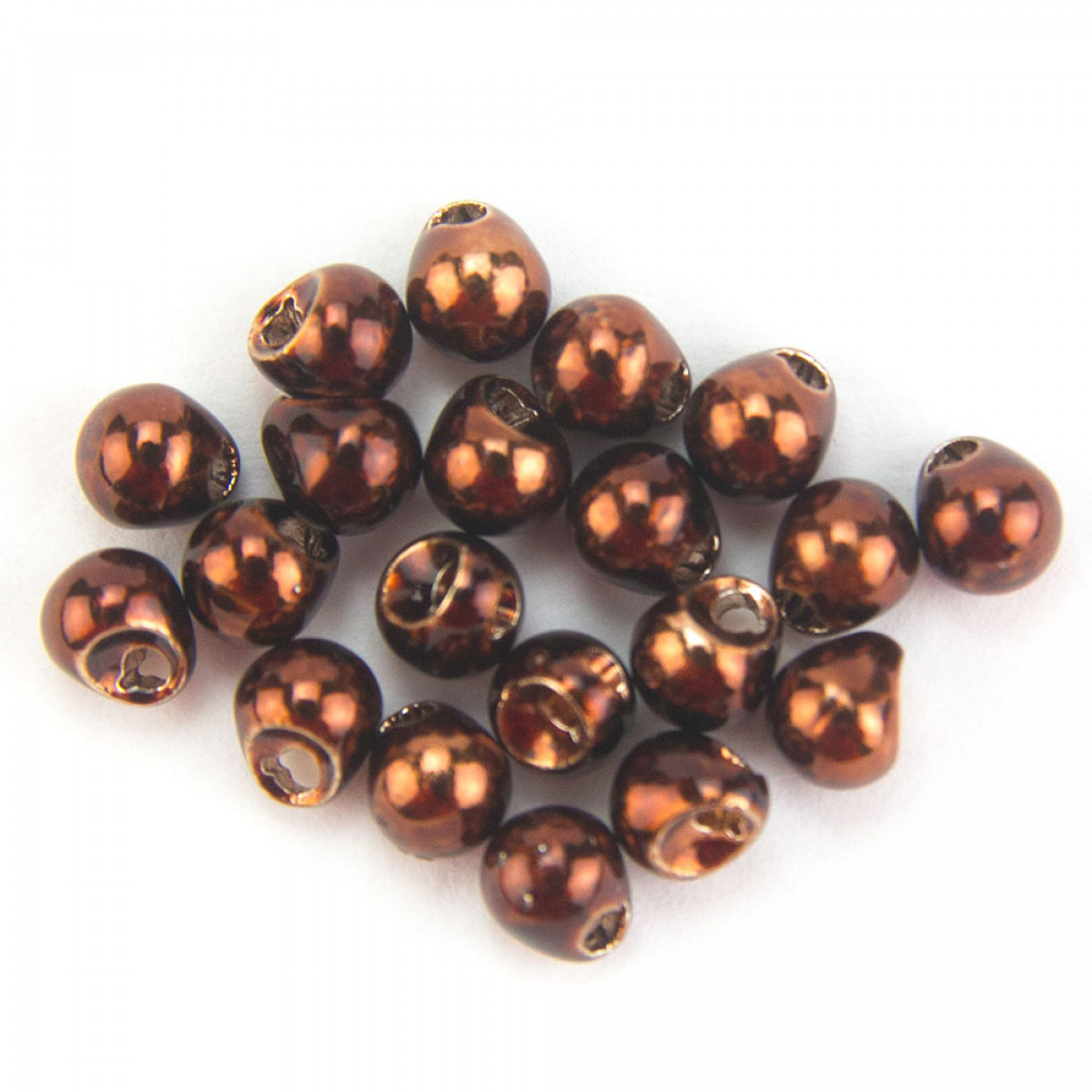 Tungsten Off Center Beads (metallic coffee)