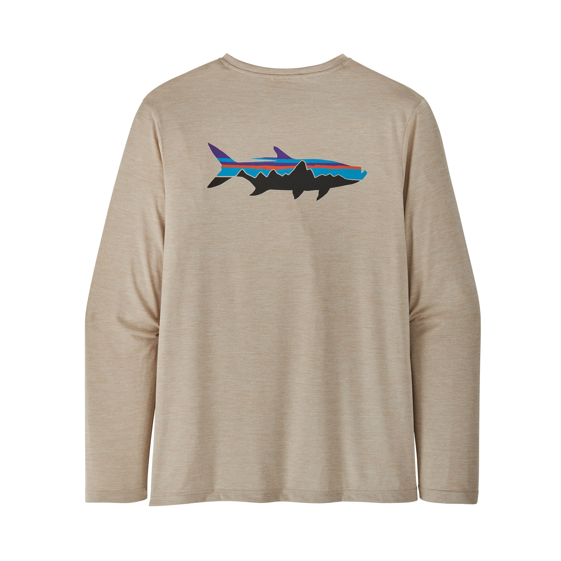 Longsleeve Cap Cool Daily Fish Graphic Shirt (Fitz Roy Tarpon: pumice)