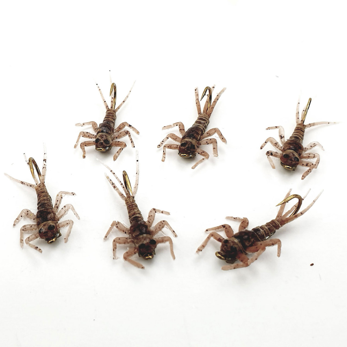 Jig Eintagsfliegen Nymphe (brown) 6er-Pack