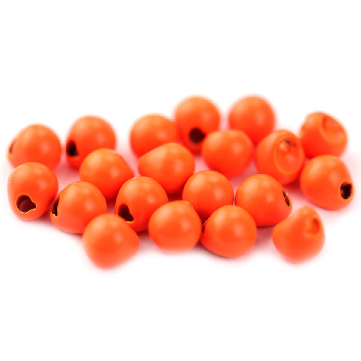 Tungsten Off Center Beads (fluoro-orange) Diameter: 4.0 mm