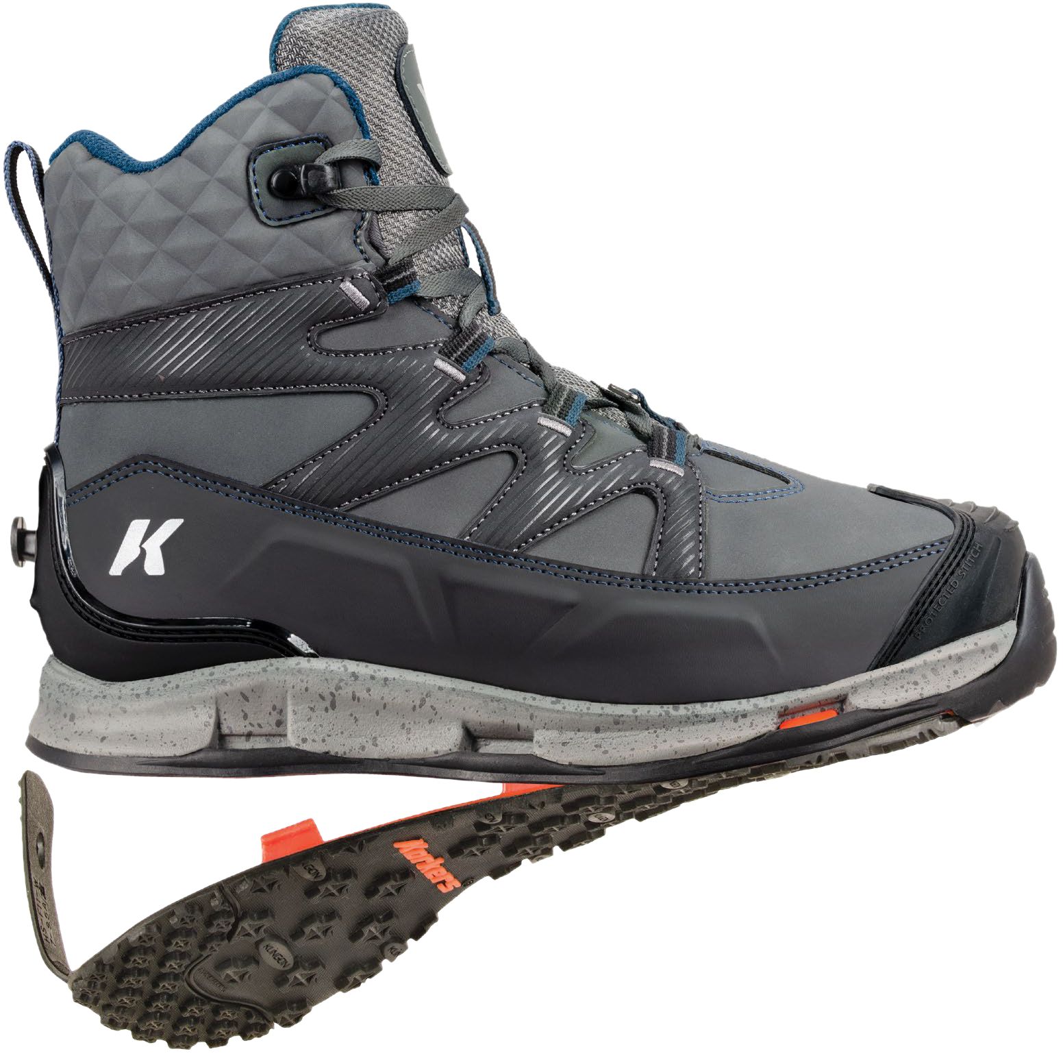 Scarpone Da Wading Korkers Bantam Lite Taglia 11 – Suola Intercambiabile Feltro + Gomma Kling-On - Foto 4