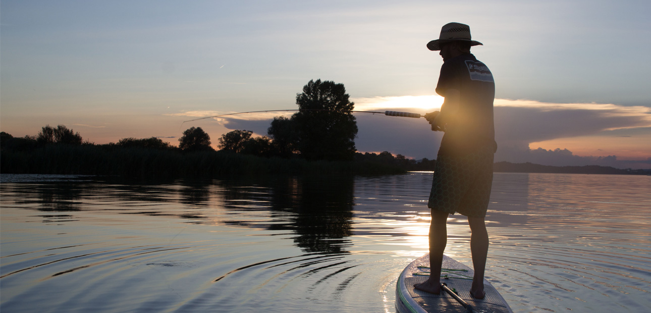 Fliegenfischen mit SUP am Chiemsee, Foto: R. Raacke