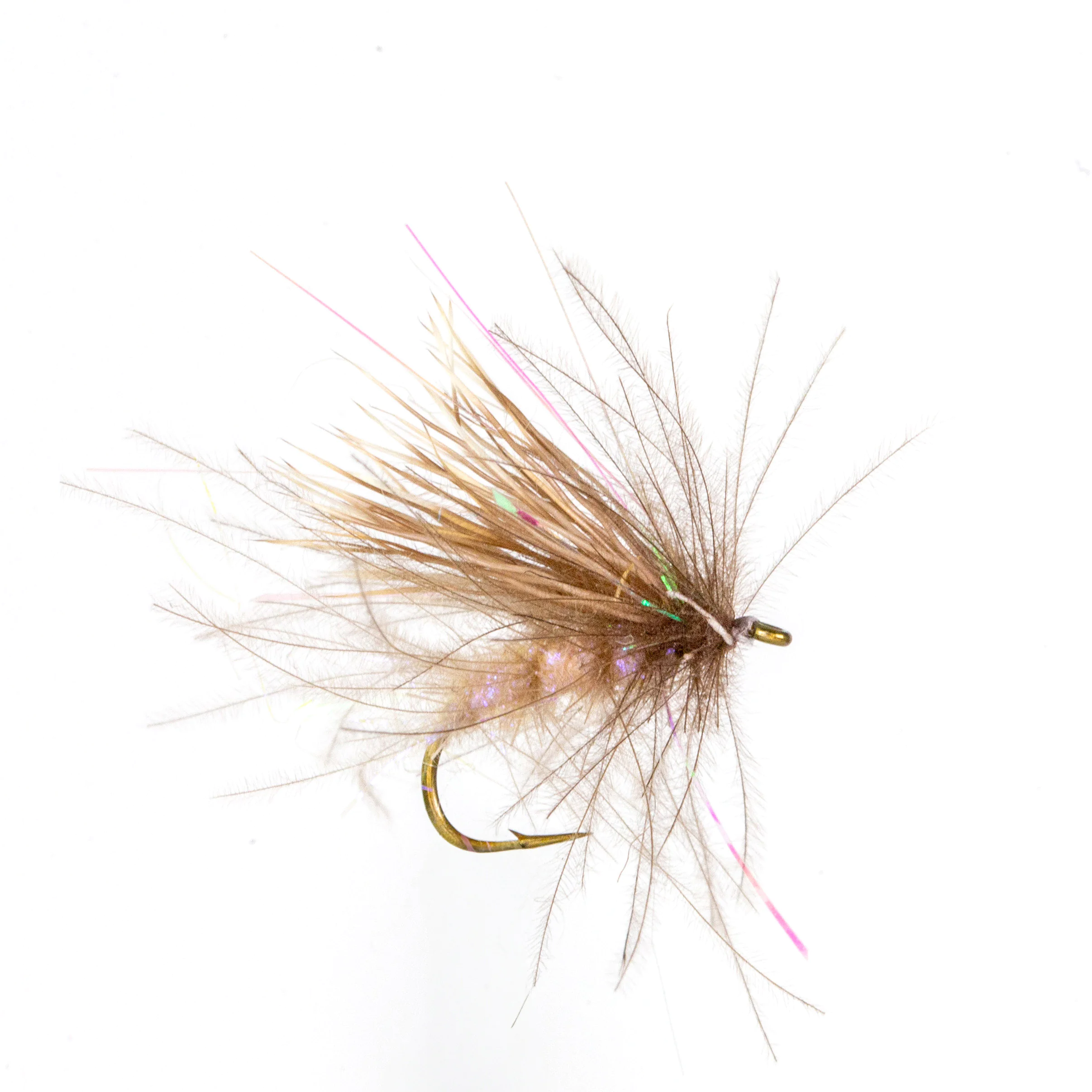 CDC Sparkle Buck Caddis, tan CDC Sparkle Buck Caddis, tan