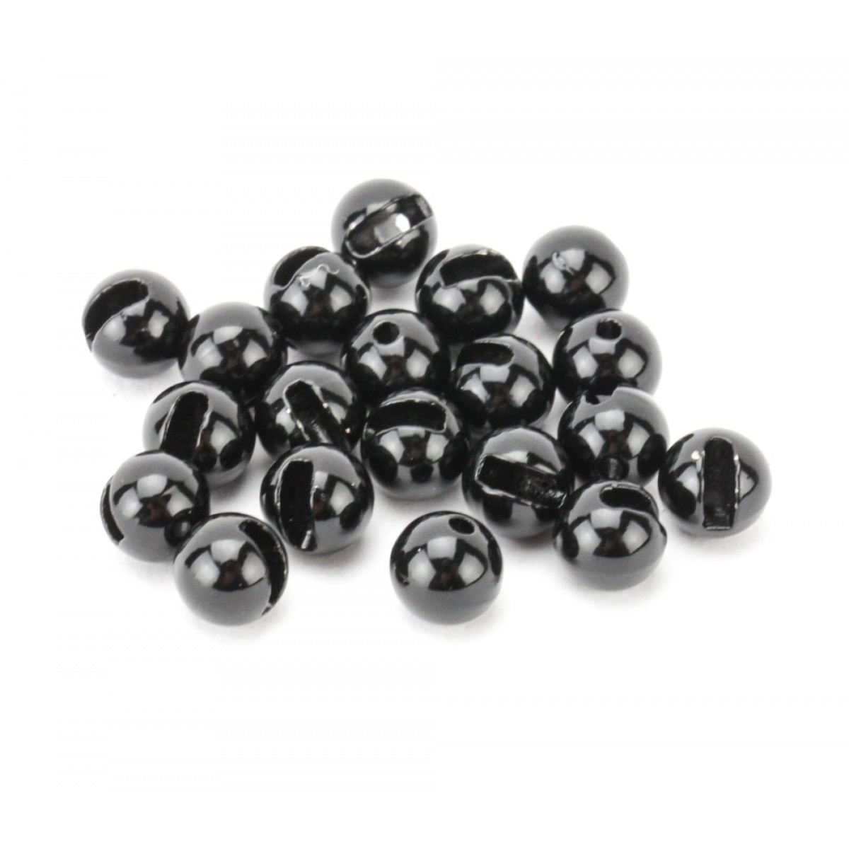 Tungsten Perlen geschlitzt (schwarz)