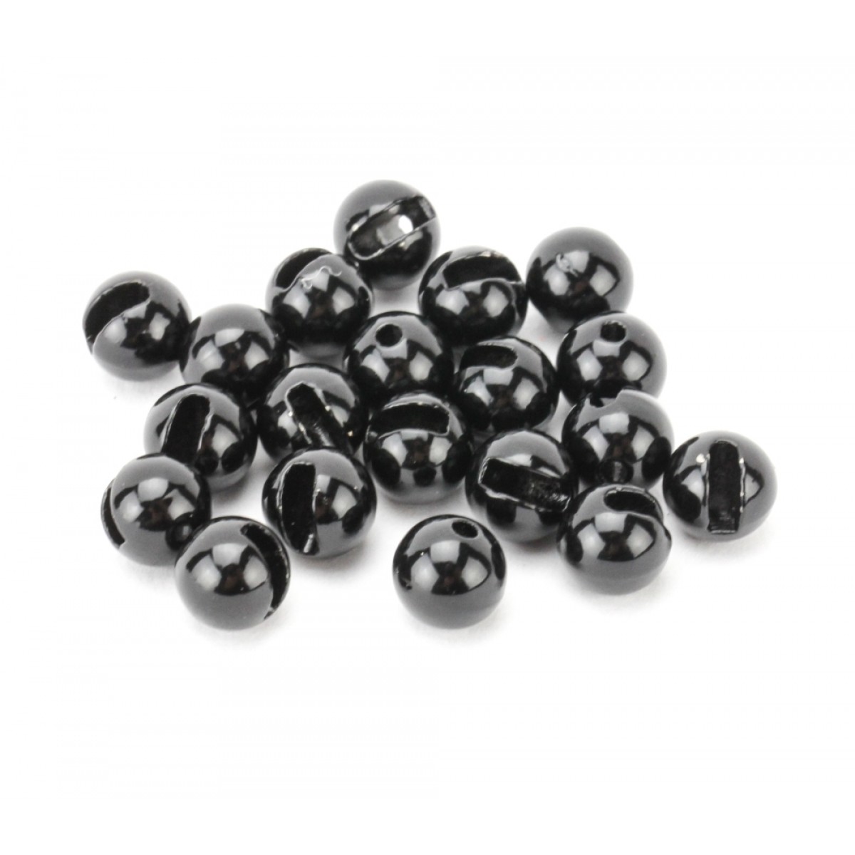 Slotted Tungsten Beads (black)