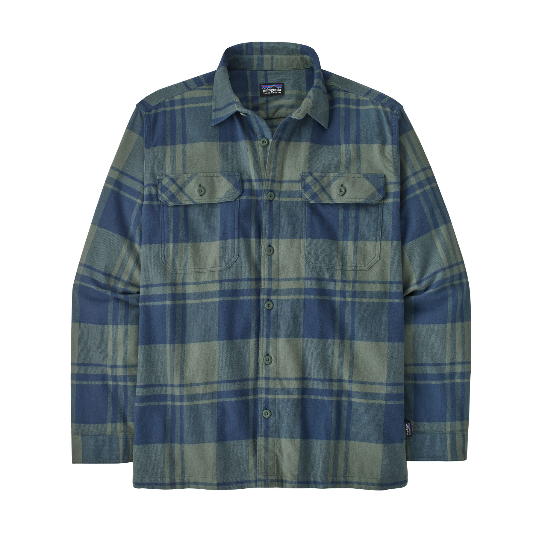 M's L/S MW Fjord Flannel Shirt (Live Oak: Hemlock Green)