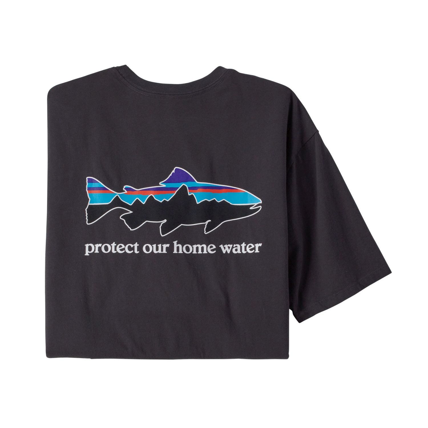 Home Water Trout Organic T-Shirt  (ink black)