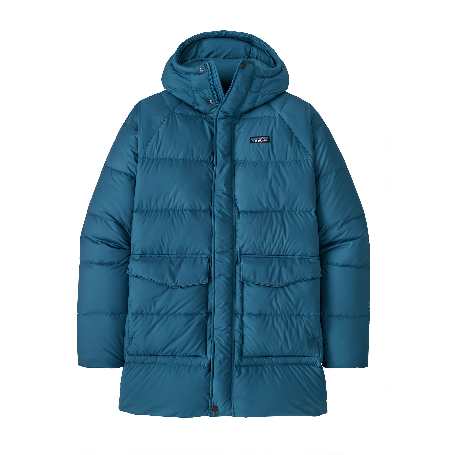 M's Silent Down Parka (wavy blue)