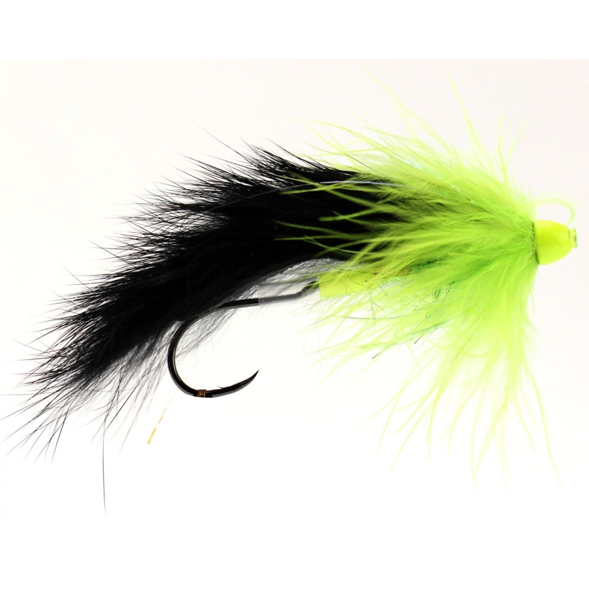 Bunny Hair Leech (black/chartreuse)