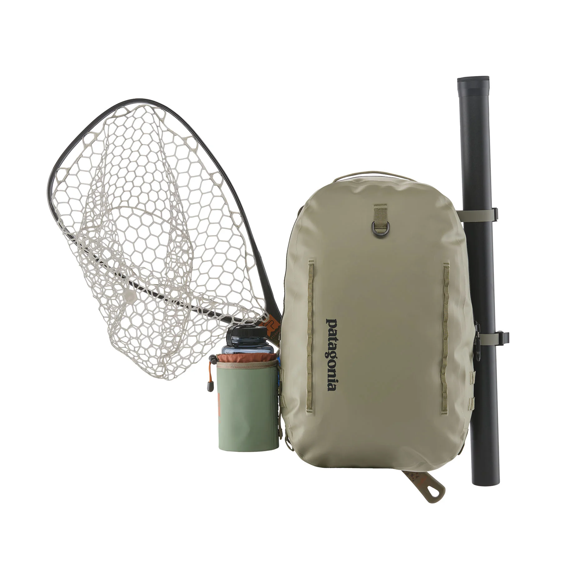 Rucksack, Outdoor, Fischereiausrüstung, Netzfangkorb, Wasserflasche