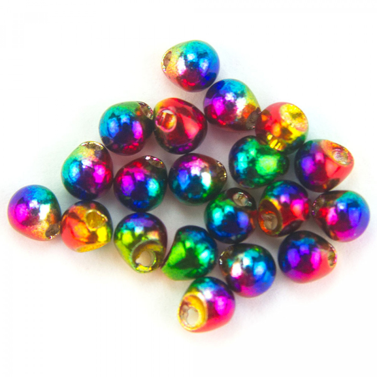 Tungsten Off Center Beads (metallic rainbow)