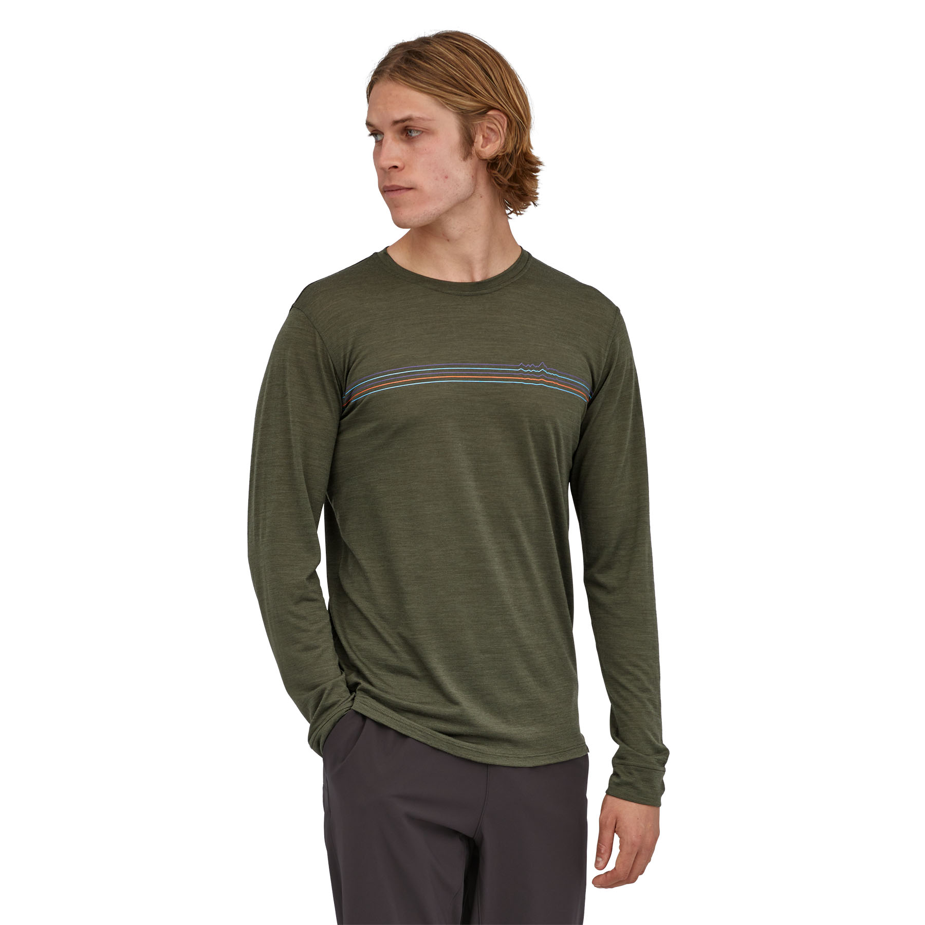 M's L/S Cap Cool Merino Graphic Shirt (basin green)